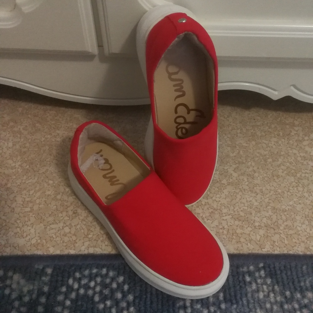 Sam Edelman Red Slip Ons